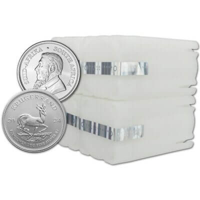 2024 South Africa Silver Krugerrand 1 oz 1 Rand - 100 BU Coins in 4 Mint Tubes