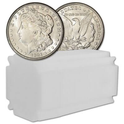 1921 S US Morgan Silver Dollar $1 - BU - Roll of 20