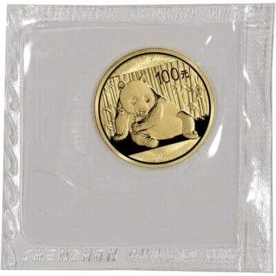 China Gold Panda 1/4 oz 100 Yuan - BU - Mint Sealed - Random Date