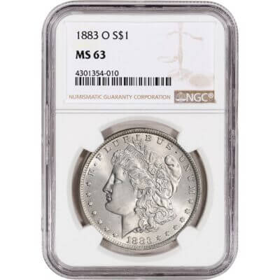 1883 O US Morgan Silver Dollar $1 - NGC MS63