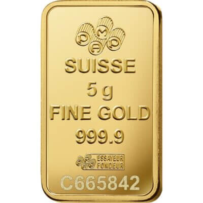5 gram Gold Bar - PAMP Suisse - Fortuna - 999.9 Fine Box of 25