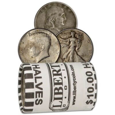 90% Silver Half Dollars - Roll of 20 - $10 Face Value