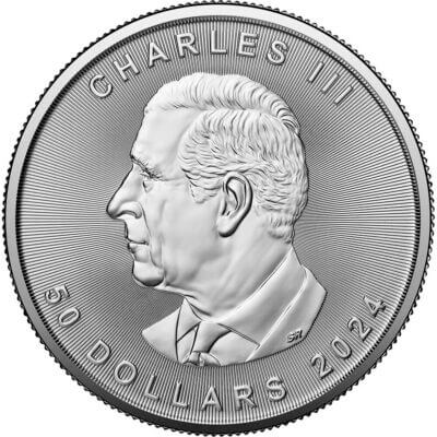 2024 Canada Platinum Maple Leaf 1 oz $50 - BU