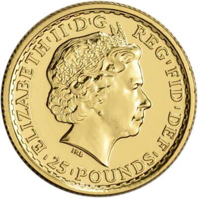 Great Britain Gold Britannia £25 - 1/4 oz - BU - Random Date