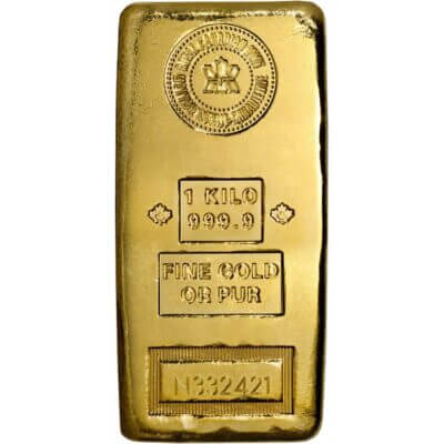 Kilo 32.15 oz Gold Bar RCM Royal Canadian Mint .9999 Fine with Assay Certificate