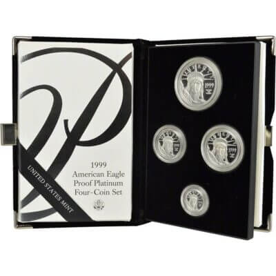 American Platinum Eagle Proof Four Coin Set in OGP - Random Date