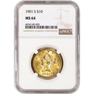 US Gold $10 Liberty Head Eagle - NGC MS64 - Random Date
