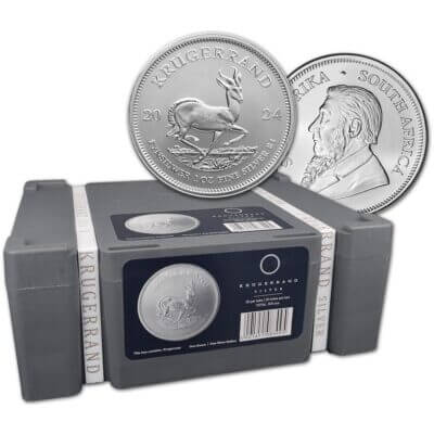 2024 South Africa Silver Krugerrand 1 oz 1 Rand - BU Sealed 500 Coin Box