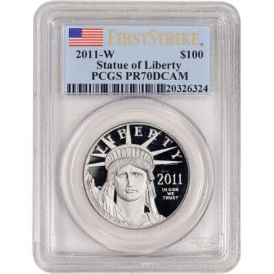 2011 W American Platinum Eagle Proof 1 oz $100 - PCGS PR70 DCAM First Strike