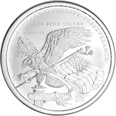 2 oz Golden State Mint Silver Round Donald J. Trump .999 Fine
