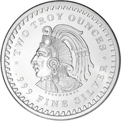 2 oz. Golden State Mint Silver Round Aztec Calendar .999 Fine