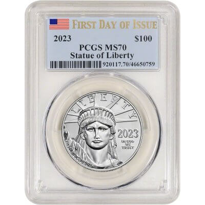 2023 American Platinum Eagle 1 oz $100 - PCGS MS70 First Day Issue