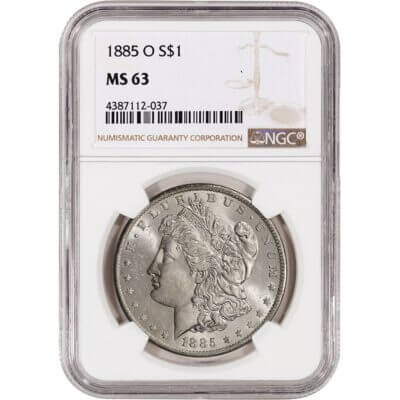 1885 O US Morgan Silver Dollar $1 - NGC MS63