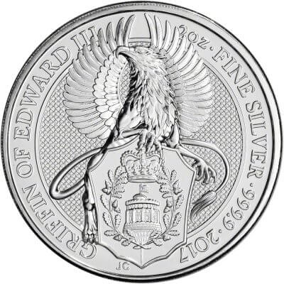 2017 Great Britain Silver Queen's Beasts - Griffin £5 - 2 oz - BU