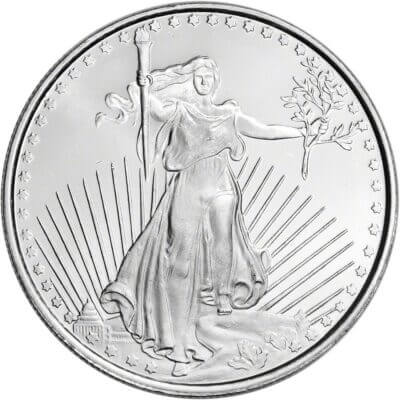 1 oz Highland Mint Silver Round Saint-Gaudens Design .999 Sealed Box of 500