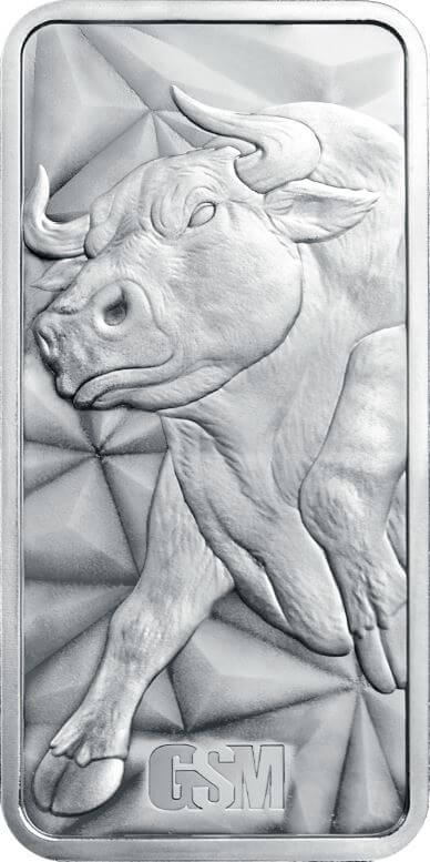 10 oz. Golden State Mint Silver Bar Bull/Bear - .999 Fine