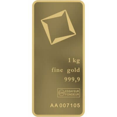 Kilo 32.15 oz Gold Bar - Valcambi Suisse - 999.9 Fine with Assay