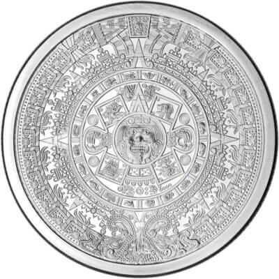 5 oz. Golden State Mint Silver Round Aztec Calendar .999 Fine Tube of 20