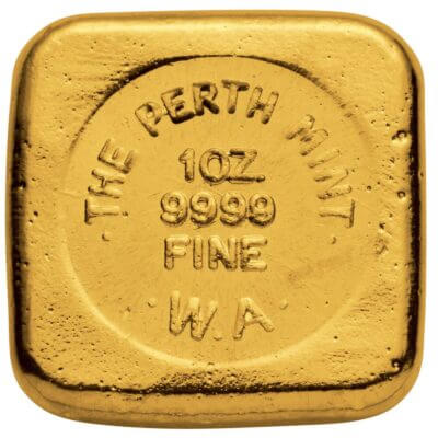 1 oz Gold Bar - Perth Mint - Cast 999.9 Fine