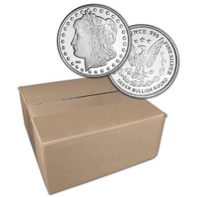 1 oz. Highland Mint Silver Round Morgan Dollar .999 Sealed Box of 500