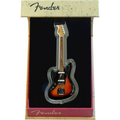 1 oz PAMP Suisse Silver Fender Jaguar Guitar in Gift Box