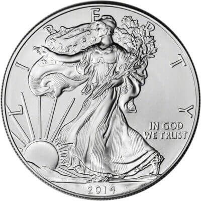 2014 American Silver Eagle 1 oz $1 - BU - Sealed 500 Coin Monster Box