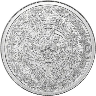 1/4 oz Golden State Mint Silver Round Aztec Calendar .999 Fine