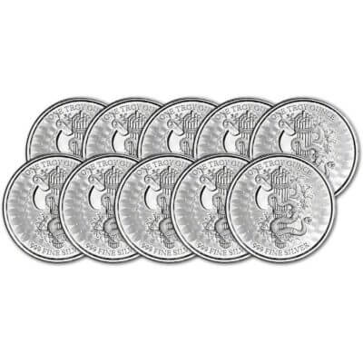 TEN (10) 1 oz. Cut Saw Mint Silver Round - Unity Design - 999 Fine