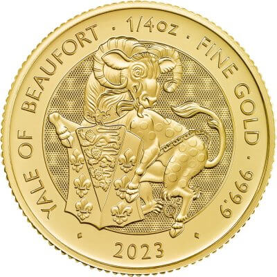 2023 Great Britain Gold Tudor Beasts Yale of Beaufort £25 - 1/4 oz - BU