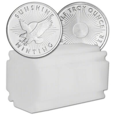 1/2 oz Silver Round - Sunshine Minting - .999 Fine (Lot, Roll, Tube of 20)