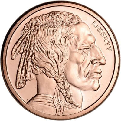 2 oz Golden State Mint Copper Round Buffalo .999 Fine Tube of 25