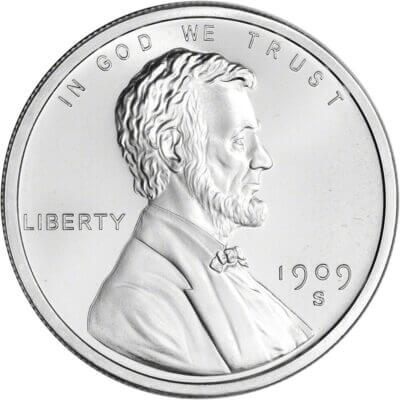 TEN (10) 1 oz. Golden State Mint Silver Round Lincoln Cent Design .999 Fine