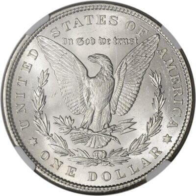 1896 US Morgan Silver Dollar $1 - NGC Brilliant Uncirculated