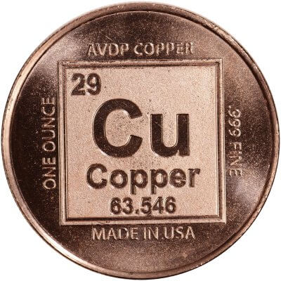 1 oz. Highland Mint Copper Round .999 Fine - Lunar Calendar - Tube of 20