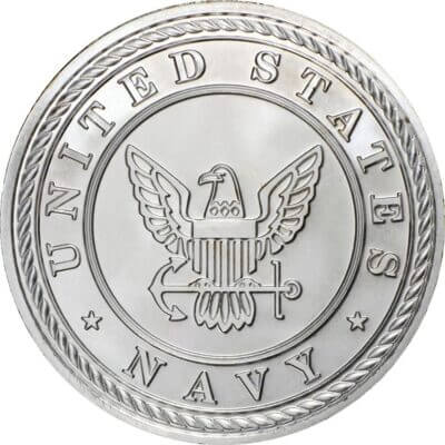 1 oz SilverTowne Silver Round - United States Navy - 999 Fine