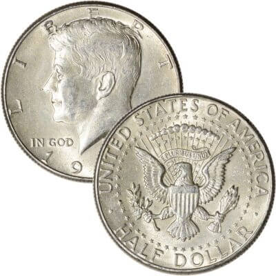 40% Silver Kennedy Half Dollars - $100 Face Value - Circulated