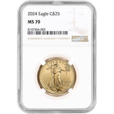 2024 American Gold Eagle 1/2 oz $25 - NGC MS70