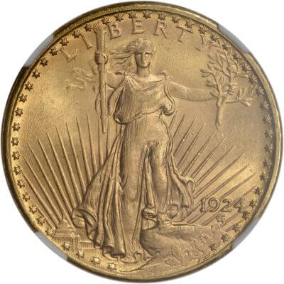 US Gold $20 Saint-Gaudens Double Eagle - NGC MS65 - Random Date
