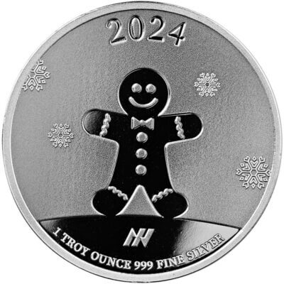 1 oz Silver Round Asahi 2024 Happy Holidays Happy New Year .999 Fine Tube of 20