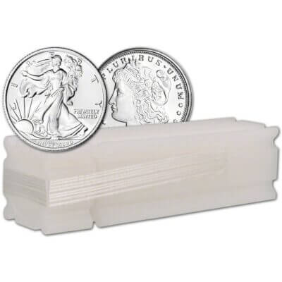 1/4 oz Silver Round - Random Brand - Secondary Market - .999 Fine Tube of 25