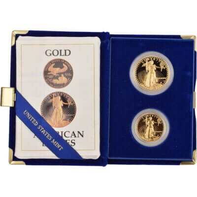 1987 US American Gold Eagle Proof Two-Coin Set