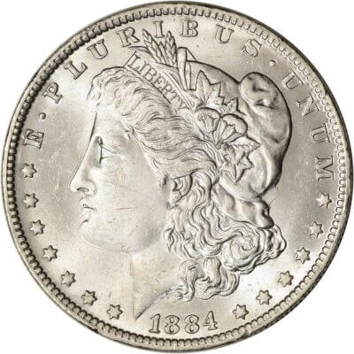 1884 O US Morgan Silver Dollar $1 - BU