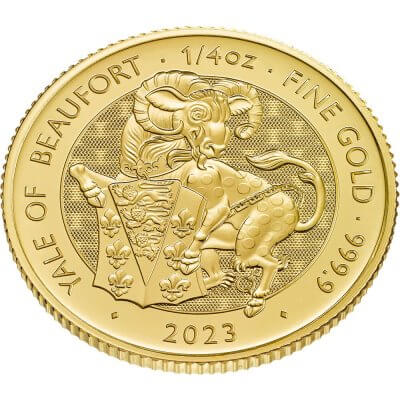 2023 Great Britain Gold Tudor Beasts Yale of Beaufort £25 - 1/4 oz - BU
