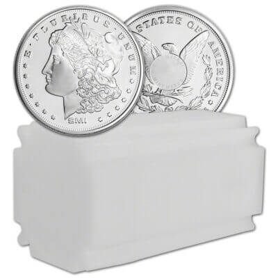 1 oz. Silver Round - Sunshine Morgan - .999 Fine (Lot, Roll, Tube of 20)