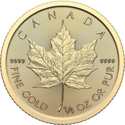 Canada Gold Maple Leaf 1/4 oz $10 BU .9999 Fine Random Date Mint Sealed Plastic