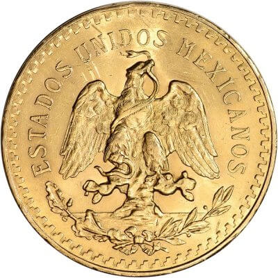 1923 Mexico Gold 50 Pesos - Average Circulated - 1.2056 oz