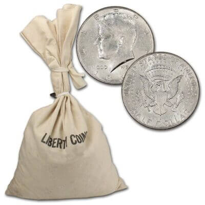 40% Silver Kennedy Half Dollars - $500 Face Value - Circulated