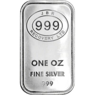 FIVE (5) 1 oz Silver Bar JBR Recovery Ltd - 999 Fine Icons of Britain