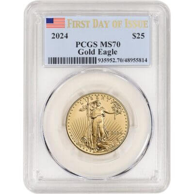 2024 American Gold Eagle 1/2 oz $25 - PCGS MS70 First Day Issue