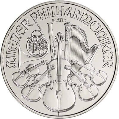 Austria Platinum Philharmonic 1 oz 100 Euro - BU - Random Date